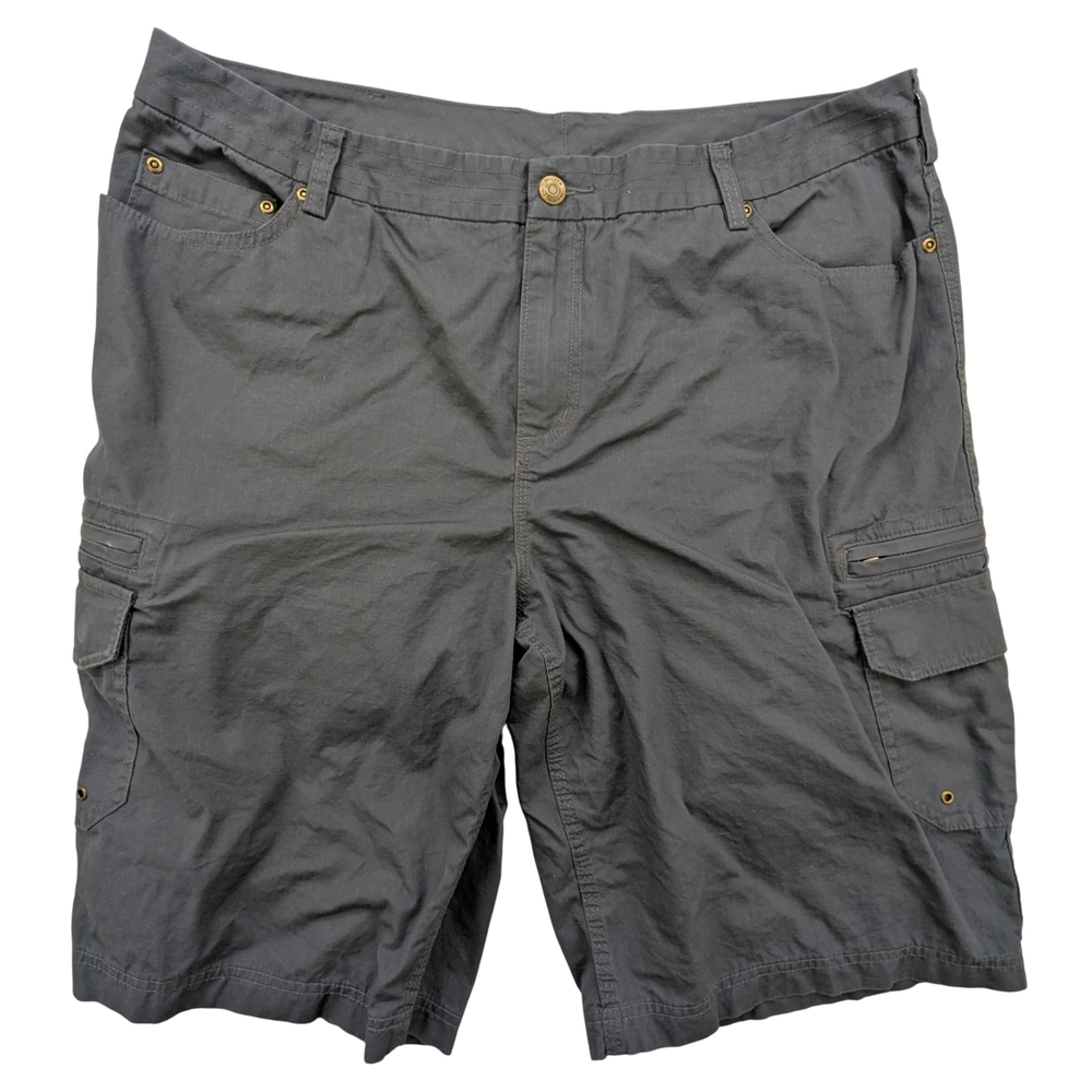 Duluth Trading Co Shorts Mens 18 Cargo Utility Gray Outdoor Casual Pockets Zip